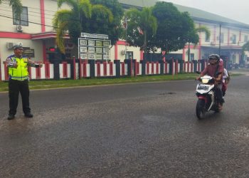 Satlantas Polres Seruyan Rutin Lakukan Gatur Lalin