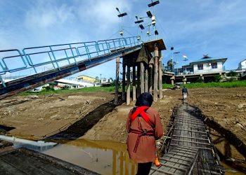 Awas…Jalan Menuju Pelabuhan Speedboad Sementara Ditutup