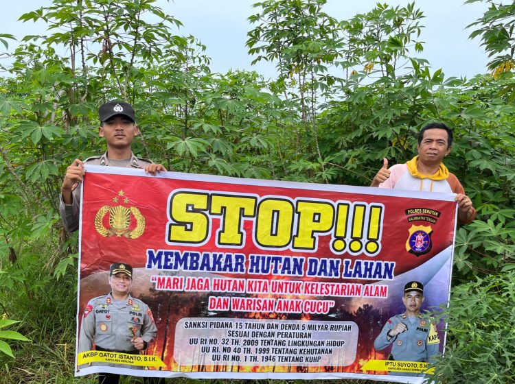 Polsek Danau Sembuluh Himbau Warganya Tidak Membakar Hutan Dan Lahan