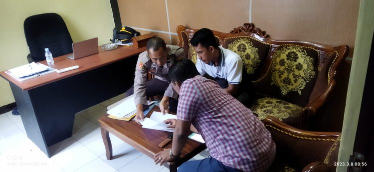 Personil Baglogistik Polres Seruyan Melakukan Koordinasi Piihak Ketiga Terkait Pekerjaan