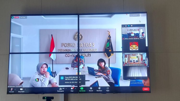Kasidokkes Beserta Personel Sidokkes Polres Seruyan Rutin Mengikuti Zoom Metting Dari Pusdokkes Mabes POLRI