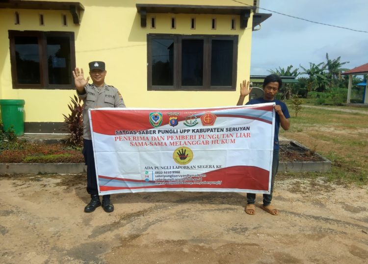 Polsek Danau Sembuluh Beri Himbauan Dan Ajak Warganya Stop Pungli