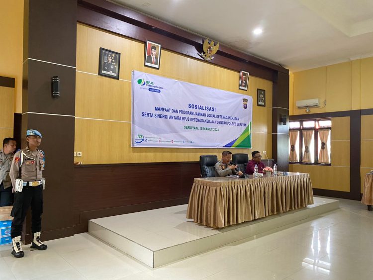 Personel Polres Seruyan Terima Sosialisasi Dari BPJS Ketenagakerjaan