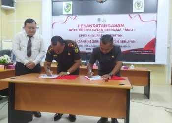 DPRD Seruyan – Kejari Teken MoU Tentang Bidang Hukum Perdata dan TUN