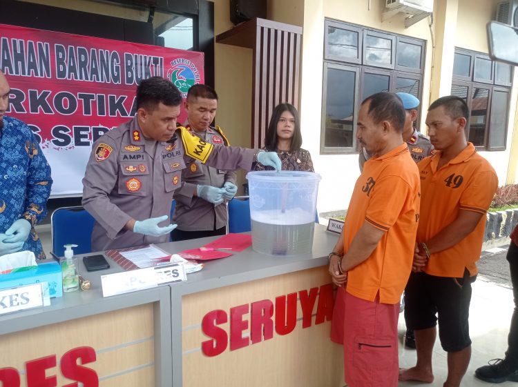 Polres Seruyan Musnahkan 4,17 Gram Barbuk Sabu 