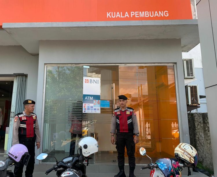 Tingkatkan Patroli Objek Vital Polres Seruyan Datangi Bank BNI