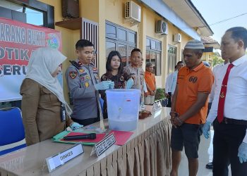 Polres Seruyan Musnahkan 23.69 Gram Barbuk Sabu Dari 3 Pengedar