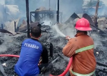 Astaga, 13 Rumah dan 5 Bangunan Sarang Burung Walet di RT 2 Lahei Ludes Terbakar