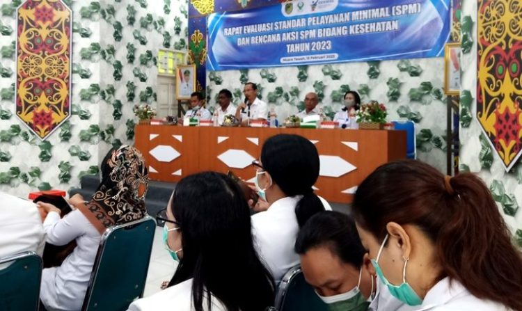 Dinkes Barut Gelar Pertemuan Evaluasi SPM dan Ra SPM Kesehatan 2023