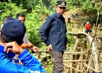Nadalsyah Tinjau Perbaikan Jembatan di Desa Pendreh Menuju Desa Lemo II
