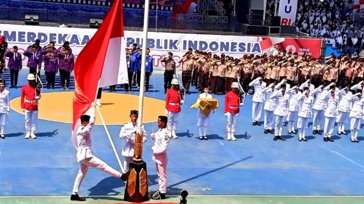 Bupati Barito Utara Pimpin Upacara HUT Ke 78 Kemerdekaan RI