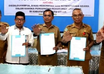 DisdaldukKBP3A, Dinkes dan Kemenag Barut Jalin Komitmen Bersama Dalam Upaya Penurunan Stunting
