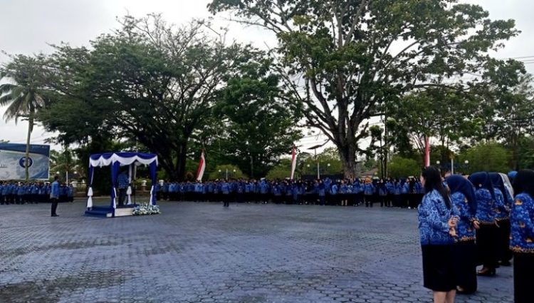 Apel Gabungan Merupakan Rutinitas Guna Tingkatkan Etos Kerja dan Disiplin ASN