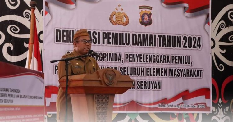 Asisten I Setda Seruyan Hadiri Deklarasi Pemilu Damai Tahun 2024