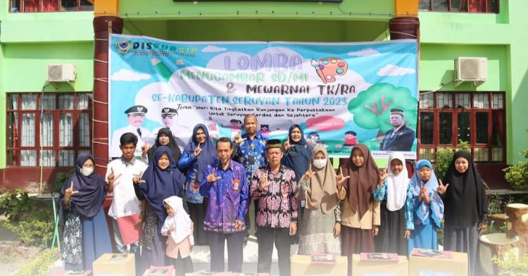 Tingkatkan Minat Baca, Dispursip Seruyan Gelar Lomba Menggambar dan Mewarnai Tingkat SD dan TK