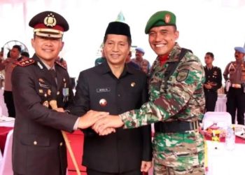 Pj Bupati Barut Hadiri Upacara HUT Ke 78 TNI di Makorem 102/Panju Panjung