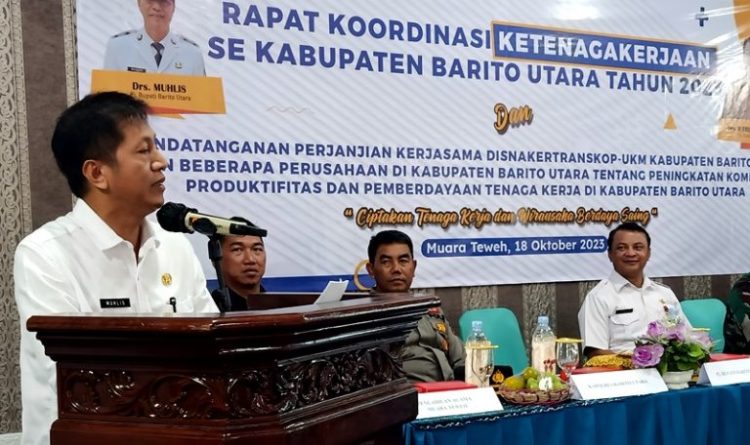 Pj Bupati Muhlis Buka Rakor Ketenagakerjaan Se Kabupaten Barut