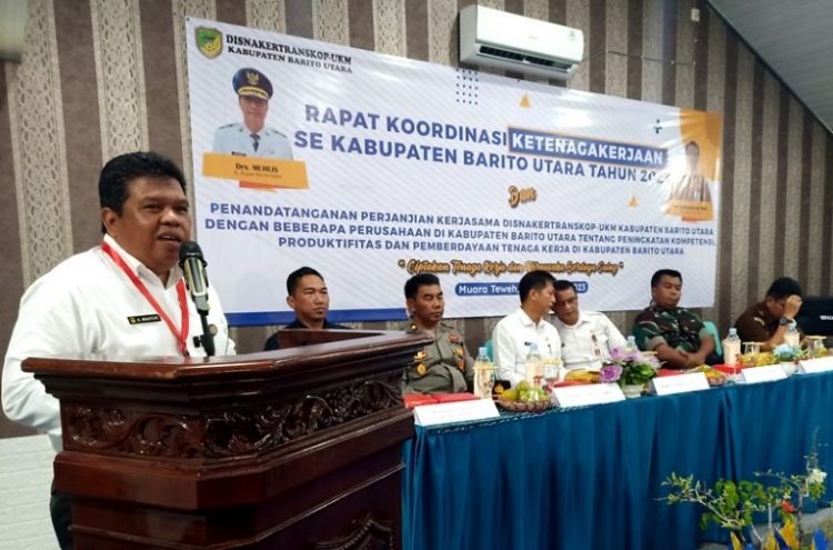 Disnakertranskop UKM Barut Gelar Rakor Ketenagakerjaan