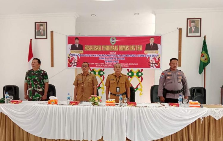 Sukseskan Pemilu 2024, Pemkab Seruyan Gelar Sosialisasi Pembinaan Ormas dan LSM