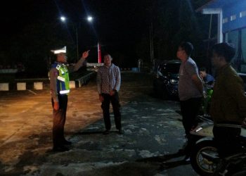 Satlantas Polres Seruyan Laksanakan Blue Light Patrol Sambangi Satpam Bank Kalteng