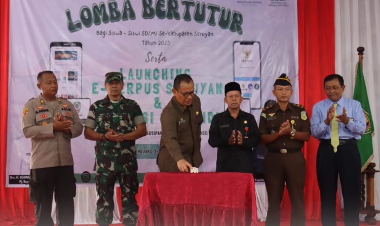 Dispursip Seruyan Launching Aplikasi E-Perpus dan SRIKANDI