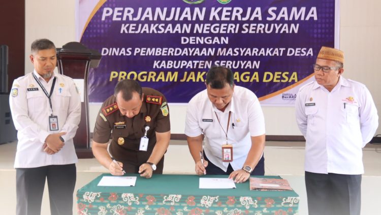 DPMDes Seruyan dan Kejari Seruyan Tandatangani Kerjasama