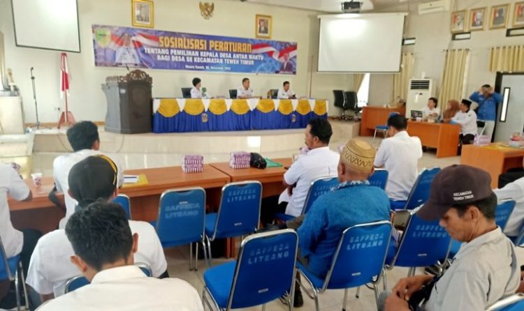 Dinas SOSPMD Barut Sosialisasikan Peraturan Tentang Pemilihan Kades PAW