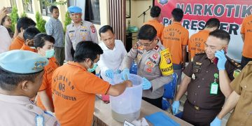 Polres Seruyan Musnahkan 50,36 Gram Sabu Dari Lima Kasus Tindak Pidana Narkotika