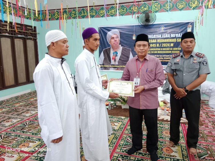 40 WBP Rutan Kapuas Kuliah Al-Qur’an Diwisuda