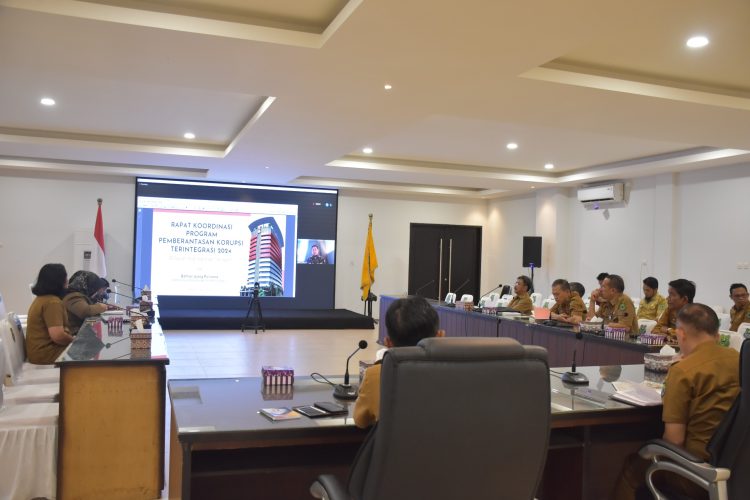 Sekda Kabupaten Kapuas hadiri Rakor Program Pemberantasan Korupsi Terintegrasi 2024 Secara Daring