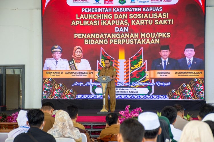 Launching Aplikasi I-Kapuas, Kartu Sakti dan Penandatangan MOU Bidang Perpustakaan