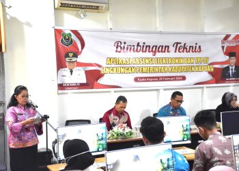 Pemkab Kapuas Selenggarakan Bimtek Penggunaan Absen Elektronik di Aula BKSDM Kapuas