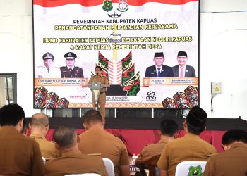 Pj Bupati Kapuas Hadiri Penandatanganan Perjanjian Kerja Sama antara DPMD dengan Kejari Kapuas