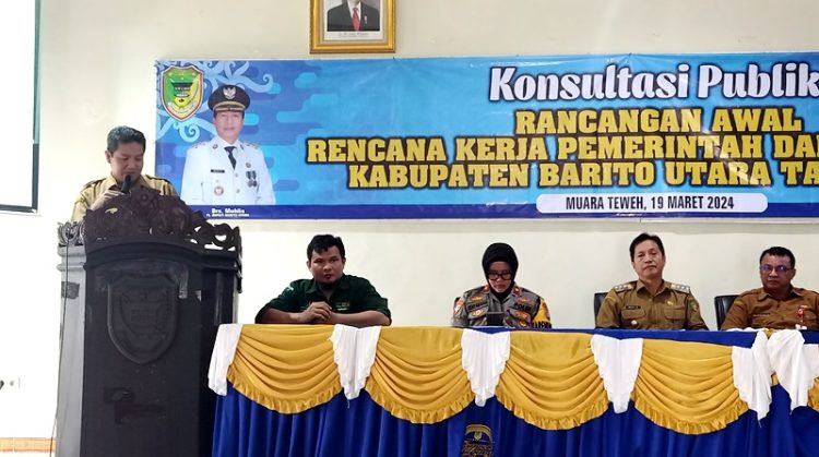 Pj Bupati Barut Buka Forum Konsultasi Publik Dan Rancangan Awal Kerja Pemerintah Daerah Tahun 2025