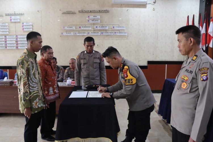 Persiapan Peneriman Polri 2024, Polres Pulpis Gelar Penandatangan Pakta Integritas
