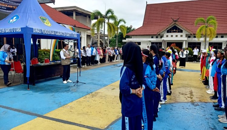Dinas Pendidikan Barut Gelar Lomba Senam Sekolah Sehat Tingat SD SMP
