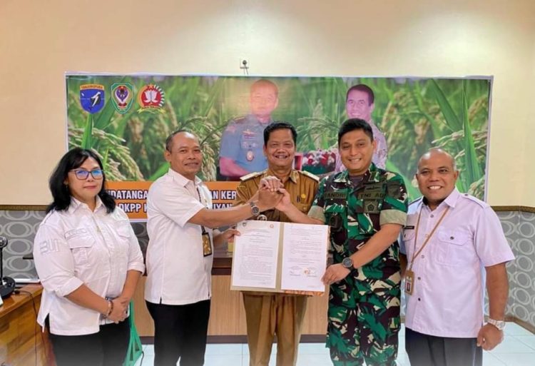 Tingkatkan Infrastruktur Lahan Pertanian, DKPP Seruyan dan Kodim 1015/Sampit Teken Kerjasama