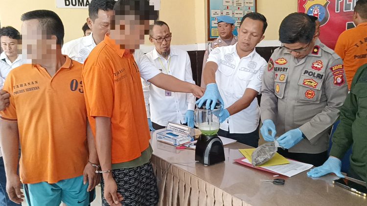 Polres Seruyan Musnahkan 116,68 Gram Sabu dan 115,83 Gram Ganja