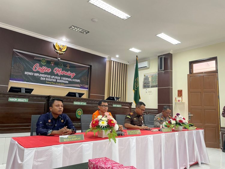 Rutan Kelas IIB Kuala Kapuas Berpartisipasi dalam Kegiatan Coffee Morning Monev Implementasi E-Berpadu di PN Pulang Pisau