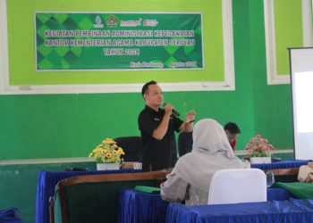 Perdana, Ketua SMSI Seruyan Jadi Narasumber Pelatihan Jurnalistik di Kemenag Seruyan