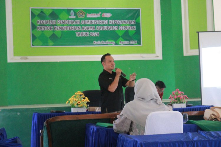 Perdana, Ketua SMSI Seruyan Jadi Narasumber Pelatihan Jurnalistik di Kemenag Seruyan