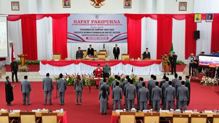 25 Anggota DPRD Seruyan Masa Jabatan 2024-2029 Resmi Dilantik