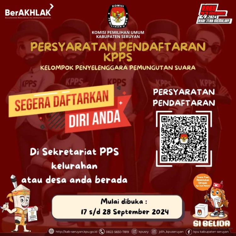 KPU Seruyan Buka Pendaftaran KPPS Pilkada 2024, ini Jadwal dan Tahapannya