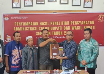KPU Seruyan Sampaikan Hasil Penelitian Berkas Empat Paslon