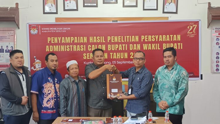 KPU Seruyan Sampaikan Hasil Penelitian Berkas Empat Paslon