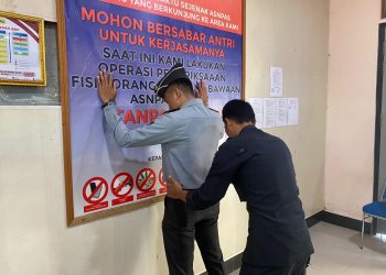 Cegah Masuknya Barang Terlarang, Petugas P2U Geladah Pegawai Yang Masuk Rutan