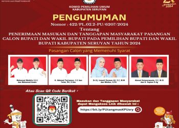 4 Paslon Pilkada Seruyan Dinyatakan Memenuhi Syarat, KPU Buka Tanggapan Masyarakat