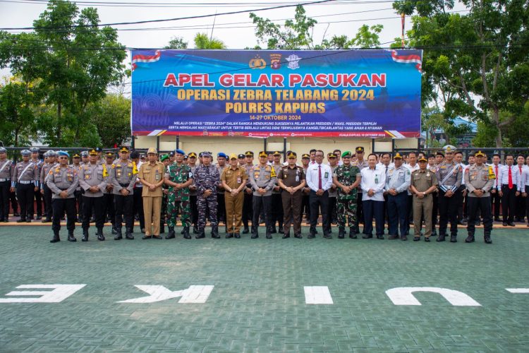 Sekda Kapuas Hadiri Apel Gelar Pasukan Operasi Zebra Telabang