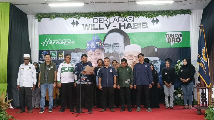 Tim Pemenangan Seruyan Deklarasikan Willy-Habib, Target 60 Persen Suara
