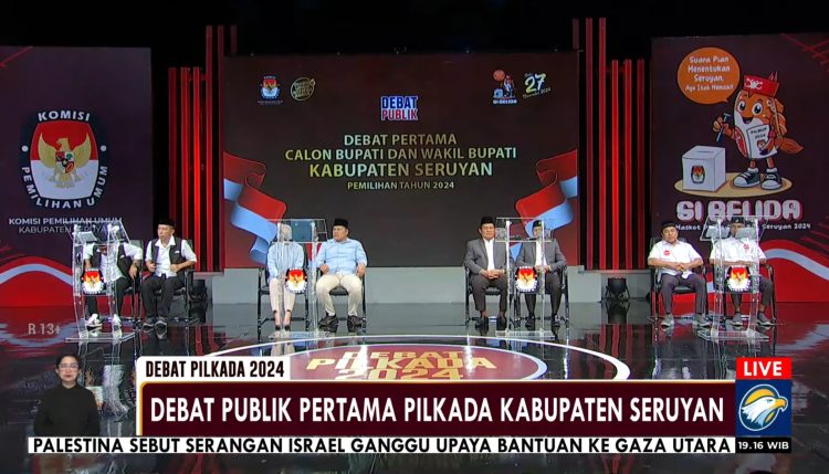 KPU Seruyan Gelar Debat Publik Pertama Empat Paslon Pilkada